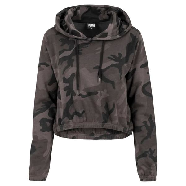 Hoodie - Urban Classics - Rosa kamouflage - Långa ärmar - Bomull - Kort