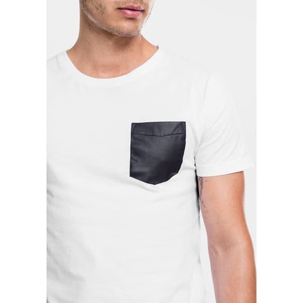 T-shirt - Urban Classic - Imitationläder - Bröstficka - 100% bomull - Unisex