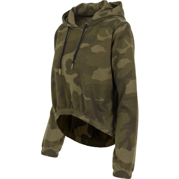 Hoodie - Urban Classics - Rosa kamouflage - Långa ärmar - Bomull - Kort