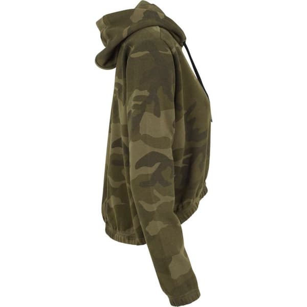 Hoodie - Urban Classics - Rosa kamouflage - Långa ärmar - Bomull - Kort