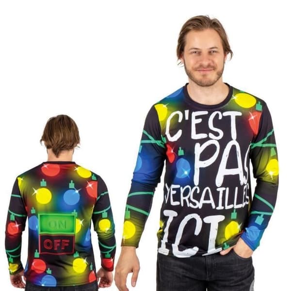 T-shirt med humor - Lumières Versailles - Vuxen - Svart