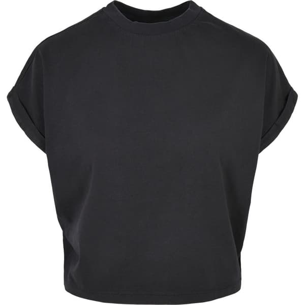 T-shirt dam Urban Classics kort pigmentfärgad skuren
