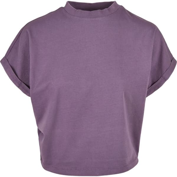 T-shirt dam Urban Classics kort pigmentfärgad med urtagna stora storlekar