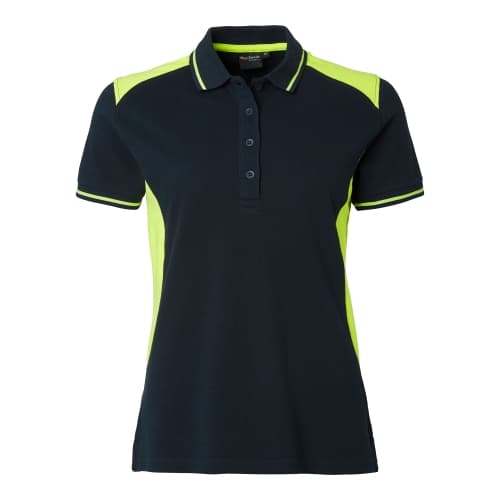 214 Polo w Navy/fluorescent yellow Female