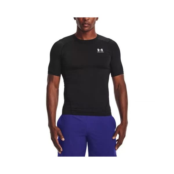 Sport T-shirt - Under Armour - HG Armour Comp SS - Svart - Kortärmad - Andningsbar