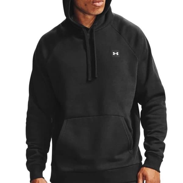 Hoodie - Under Armour - Rival Fleece - Svart - Långärmad - Känguruficka