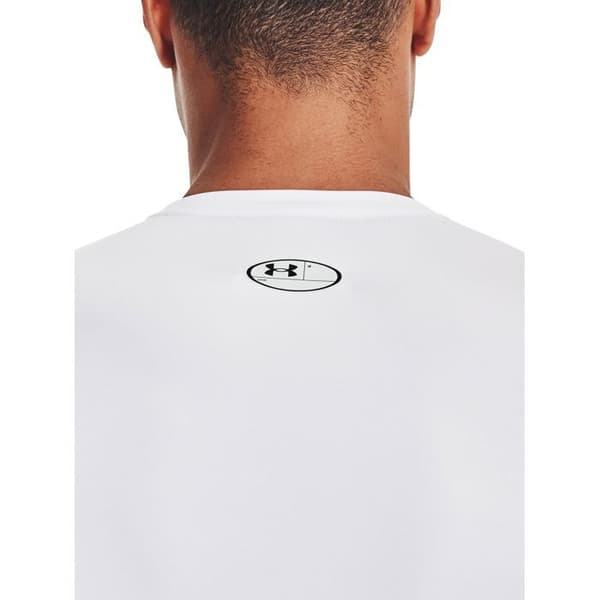 Sporttröja - Under Armour - HG Armour Comp LS - Vit - Långa ärmar - Andas