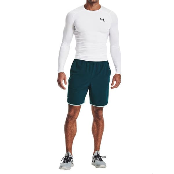 Sporttröja - Under Armour - HG Armour Comp LS - Vit - Långa ärmar - Andas