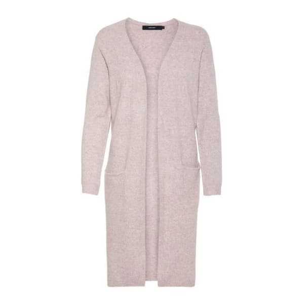 Cardigan kvinna - Vero Moda - vmdoffy - Beige - Lång - Främre fickor