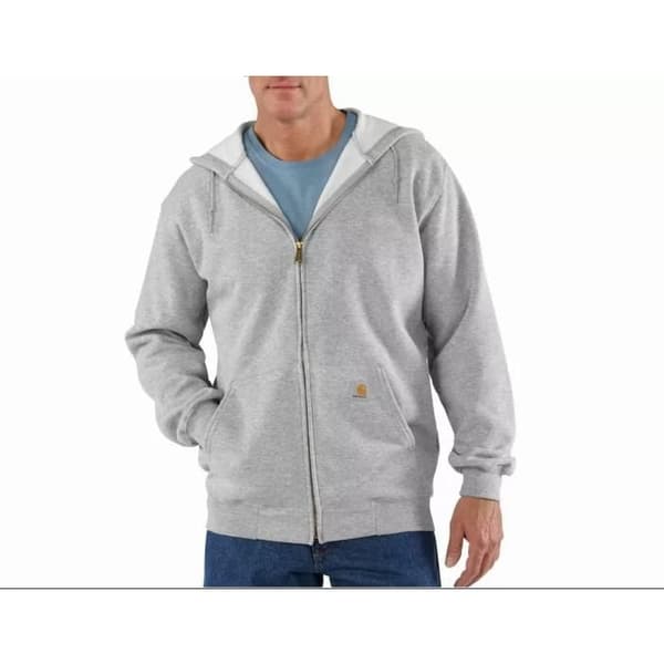 Hoodie - CARHARTT - K122 - Grå - Långa ärmar - Zippad