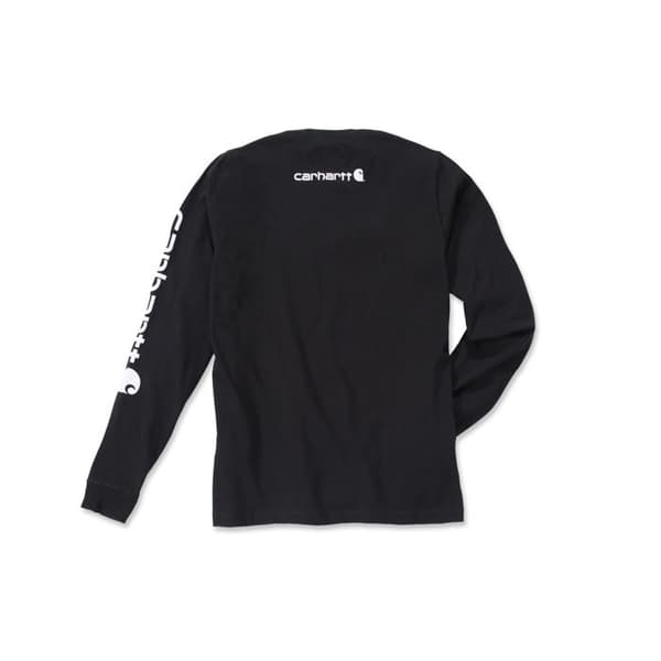 Långärmad T-shirt - CARHARTT - S1EK231BLKM - Tjock bomullsjersey - Rundad hals - Loose fit