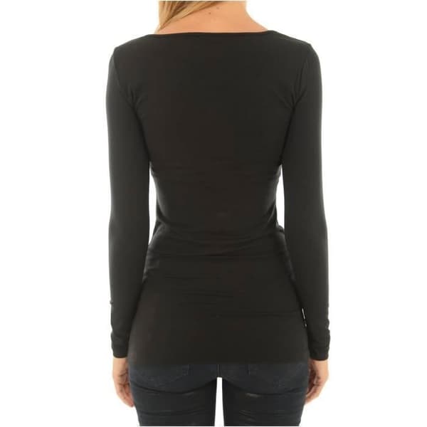 T-shirt lång - VERO MODA - Maxi min ls - Långa ärmar - Rund hals - Svart