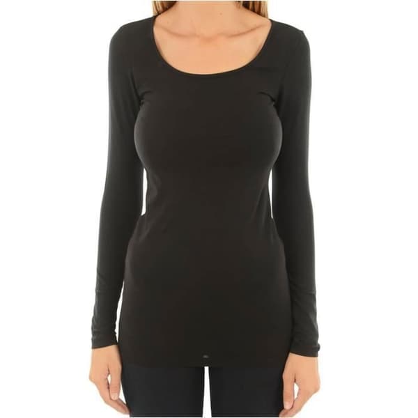 T-shirt lång - VERO MODA - Maxi min ls - Långa ärmar - Rund hals - Svart