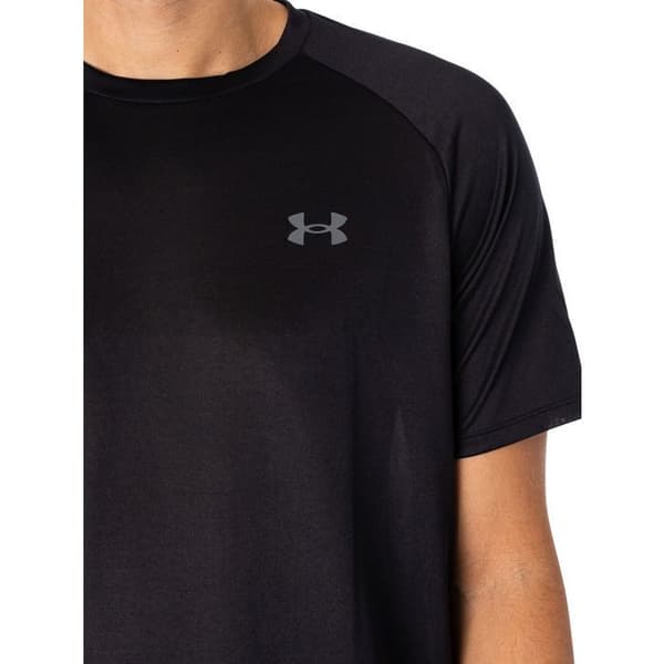 Tröja Fitness - UNDER ARMOUR - TECH 2.0 - Svart - Kortärmad - Andningsbar