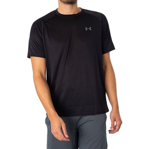 Tröja Fitness - UNDER ARMOUR - TECH 2.0 - Svart - Kortärmad - Andningsbar