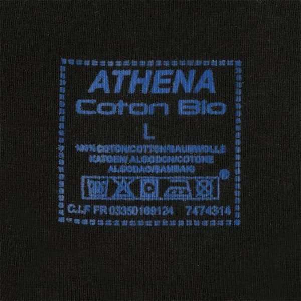 T-shirt med V-krage för män - ATHENA - 2-pack - Ekologisk bomull - Fitted passform - Korta ärmar - Svart