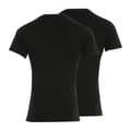 Miniatyrbild 2 av 3: T-shirt med V-krage för män - ATHENA - 2-pack - Ekologisk bomull - Fitted passform - Korta ärmar - Svart