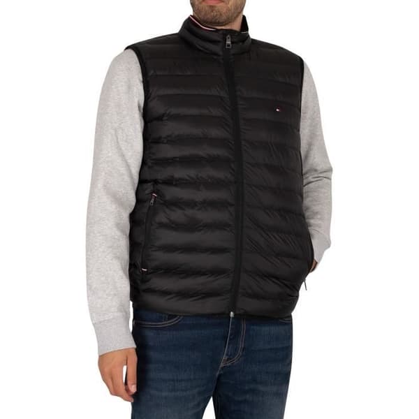 Kompakt cirkulär väst - Tommy Hilfiger - Core - Svart - Dragkedjefickor - Återvunnen polyester