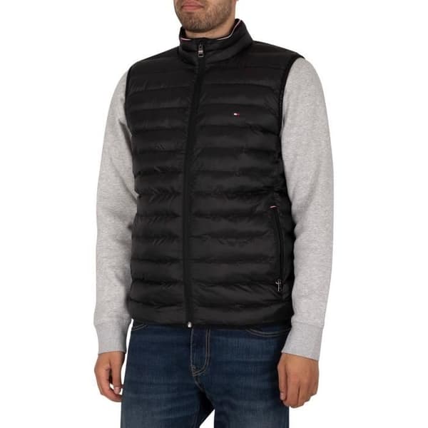 Kompakt cirkulär väst - Tommy Hilfiger - Core - Svart - Dragkedjefickor - Återvunnen polyester