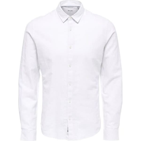 Skjorta - Only & Sons - Caiden - Vit - Slim - Långa ärm