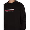 Miniatyrbild 4 av 4: Sweatshirt - Tommy Hilfiger - Lounge Graphic - Svart - Långa ärmar - Klassisk krage