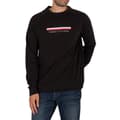 Miniatyrbild 2 av 4: Sweatshirt - Tommy Hilfiger - Lounge Graphic - Svart - Långa ärmar - Klassisk krage