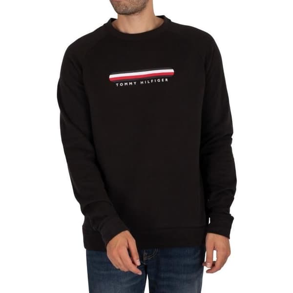 Sweatshirt - Tommy Hilfiger - Lounge Graphic - Svart - Långa ärmar - Klassisk krage