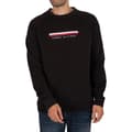 Miniatyrbild 1 av 4: Sweatshirt - Tommy Hilfiger - Lounge Graphic - Svart - Långa ärmar - Klassisk krage