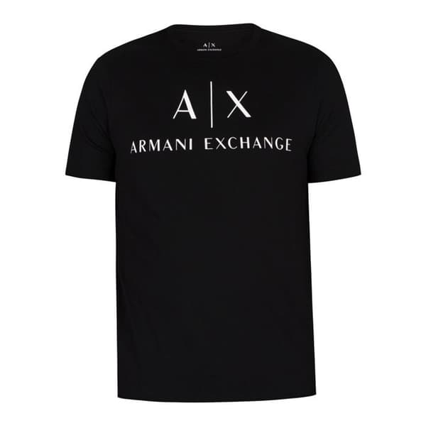 T-shirt - Armani Exchange - Svart - Rund hals - 100% bomull - Storlek L