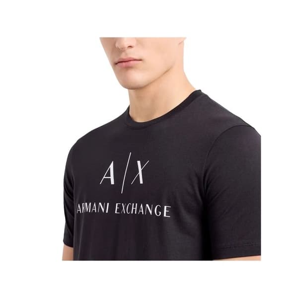 T-shirt - Armani Exchange - Svart - Rund hals - 100% bomull - Storlek L