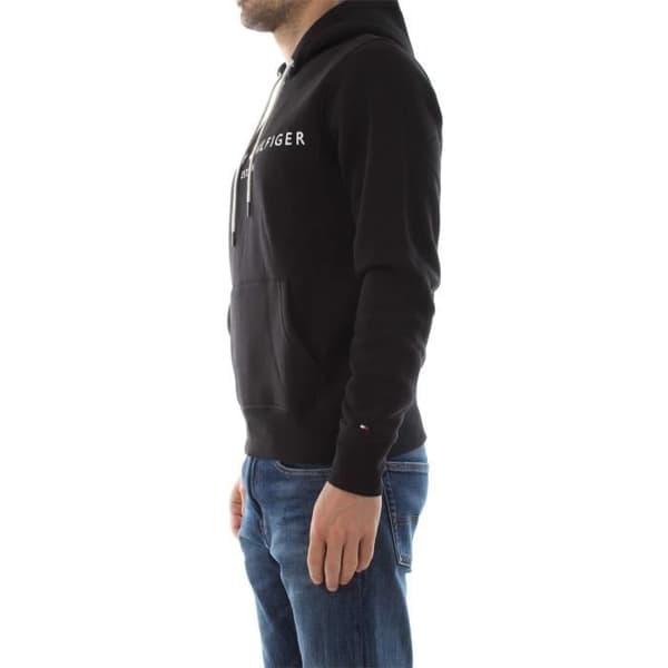 TOMMY HILFIGER MW0MW10752 TOMMY LOGO HD Sweatshirt herr JET SVART