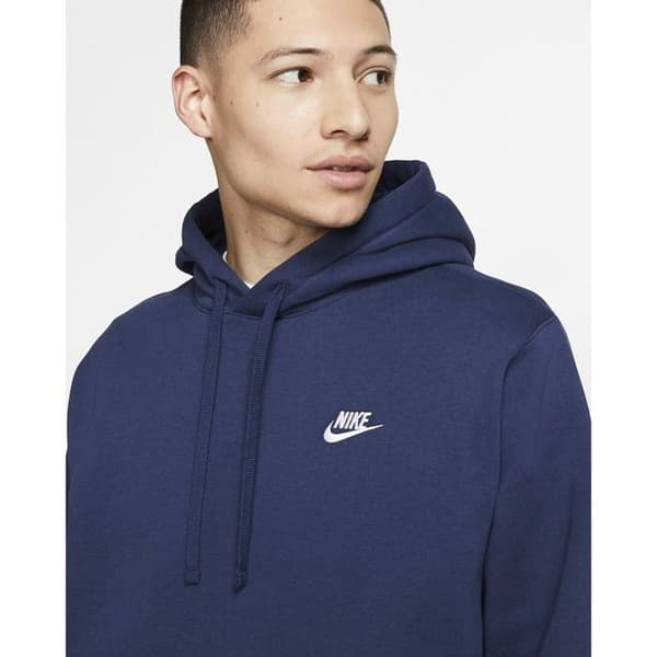 Sweatshirt - NIKE - Sportswear Club Fleece - Blå - Huva - Långa ärmar