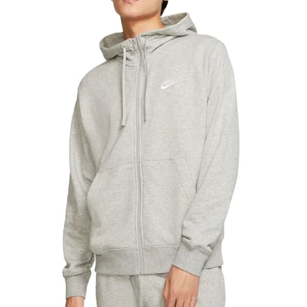 Hoodie - Nike - Sportswear Club - Grå - Långa ärmar - Huva