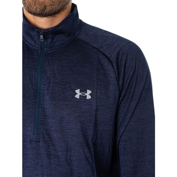 Långärmad T-shirt - Under Armour - Tech Zip - Marinblå - Ultrabekväm - Andningsbar