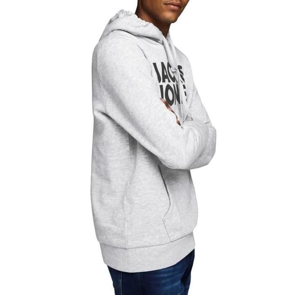 Sweatshirt - JACK & JONES - Ecorp Logo - Grå - Herr - Långa ärmar