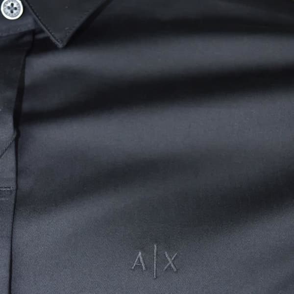 Armani Exchange svart slim fit skjorta för män - Färg: Svart - Storlek: S