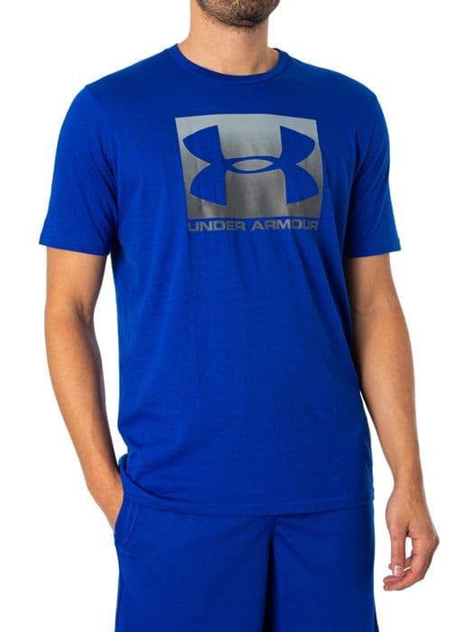 T-shirt för män - Under Armour - Boxed Sportstyle - Charged Cotton - Korta ärmar - Andningsbar