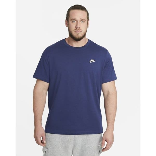 T-shirt - Nike - Sportswear Club - Blå - Bomull - Kortärmad