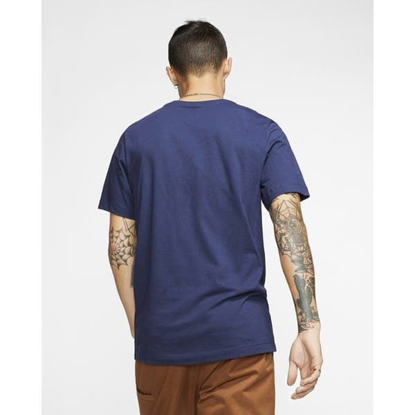 T-shirt - Nike - Sportswear Club - Blå - Bomull - Kortärmad