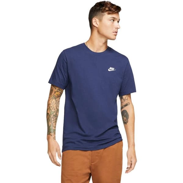 T-shirt - Nike - Sportswear Club - Blå - Bomull - Kortärmad