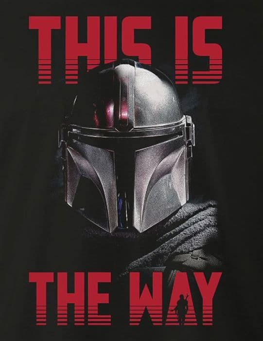 T-shirt - Star Wars - The Mandalorian - Noir - Korta ärmar - 100% bomull