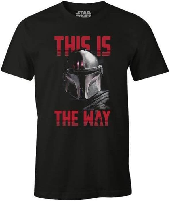 T-shirt - Star Wars - The Mandalorian - Noir - Korta ärmar - 100% bomull