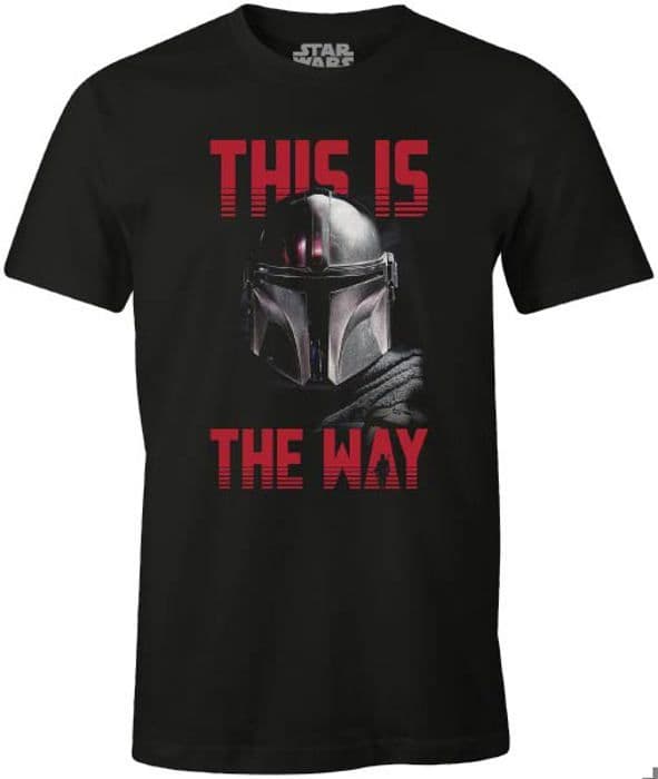 T-shirt - Star Wars - The Mandalorian - Noir - Korta ärmar - 100% bomull