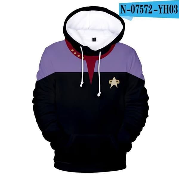 Huvtröja - Star Trek - 3D - Långärmad - Storpocket - Unisex
