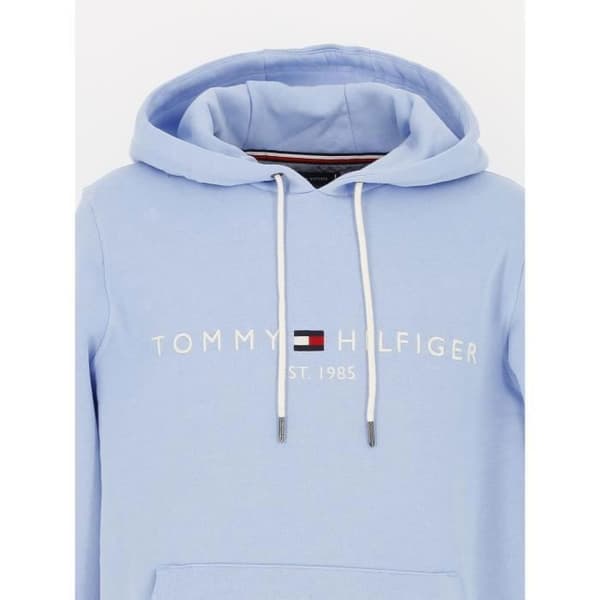 Sweatshirt med huva - Tommy Hilfiger - Logotröja - Blå - Långa ärmar - Herr