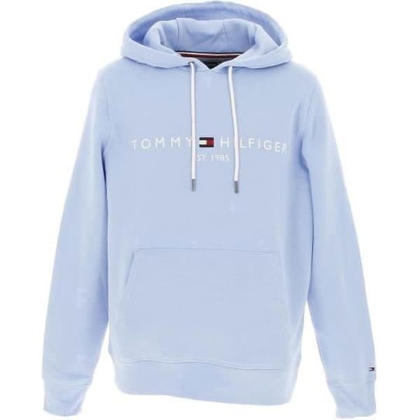 Sweatshirt med huva - Tommy Hilfiger - Logotröja - Blå - Långa ärmar - Herr
