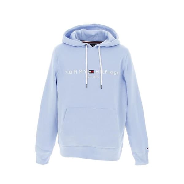 Sweatshirt med huva - Tommy Hilfiger - Logotröja - Blå - Långa ärmar - Herr