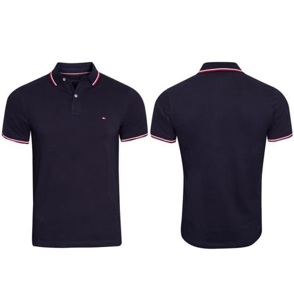 TOMMY HILFIGER Core Tommy Tipped Smolo T-shirt Svart - Herr/Vuxen