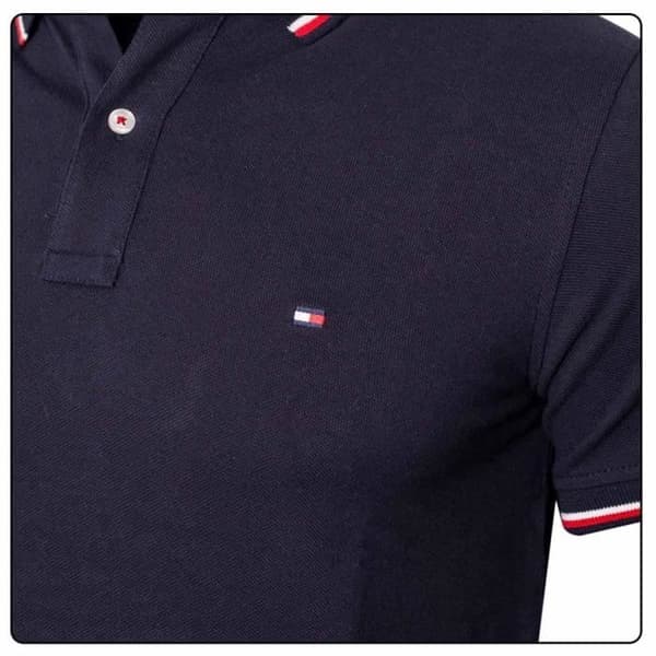 TOMMY HILFIGER Core Tommy Tipped Smolo T-shirt Svart - Herr/Vuxen