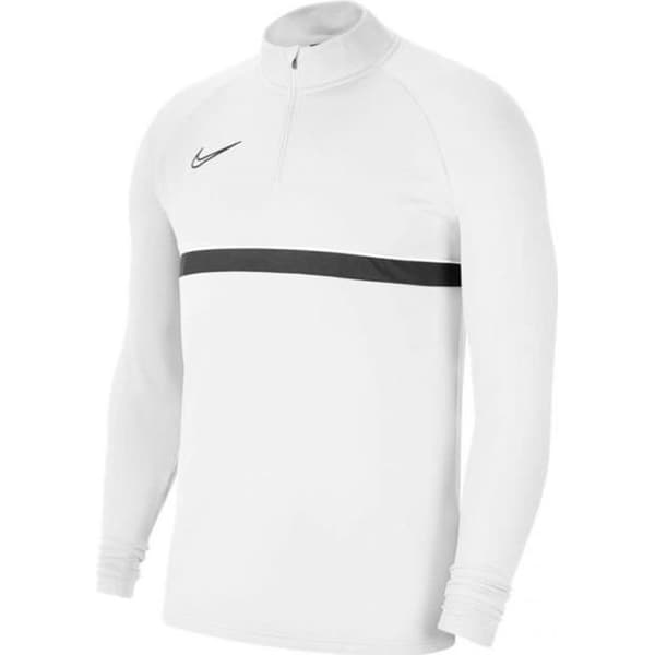 Sweatshirt - NIKE - Academy - Hög krage - Dri-Fit - Vit
